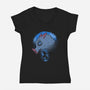 The Beast Breather-Womens-V-Neck-Tee-grevalra
