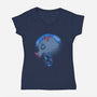 The Beast Breather-Womens-V-Neck-Tee-grevalra