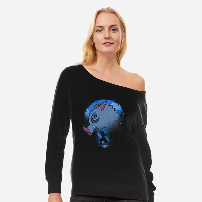 The Beast Breather-Womens-Off Shoulder-Sweatshirt-grevalra