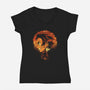 The Sun Breather-Womens-V-Neck-Tee-grevalra