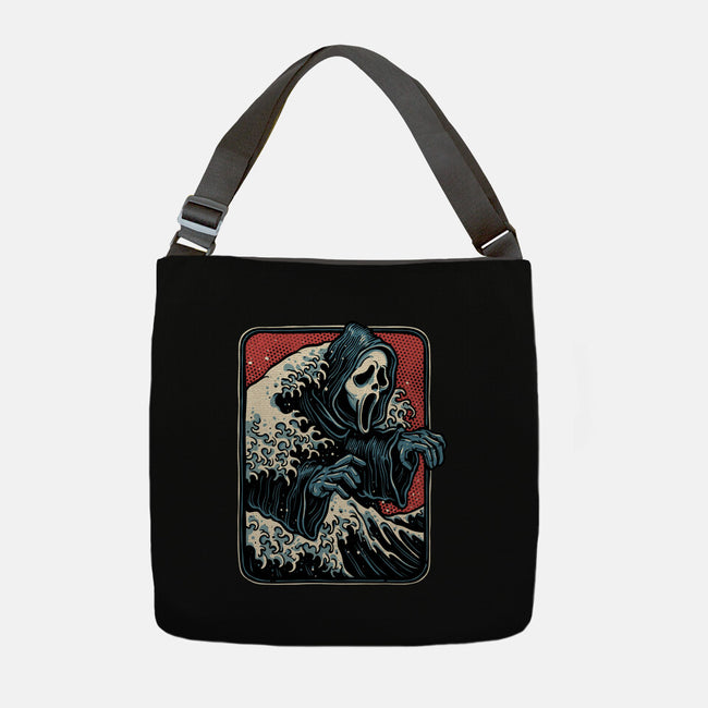 Ghost Wave-None-Adjustable Tote-Bag-glitchygorilla