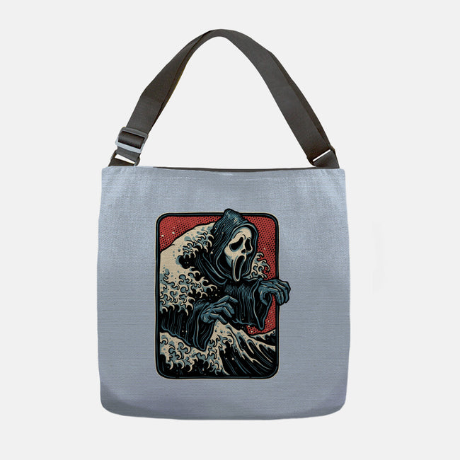 Ghost Wave-None-Adjustable Tote-Bag-glitchygorilla
