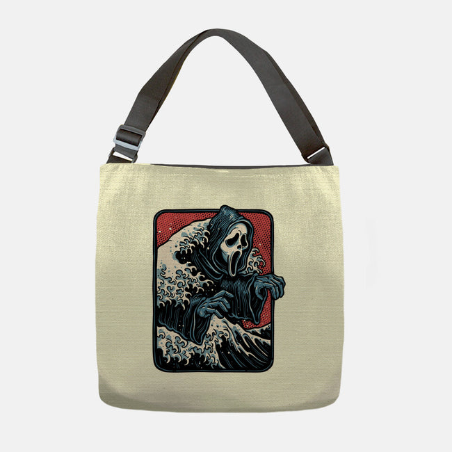 Ghost Wave-None-Adjustable Tote-Bag-glitchygorilla