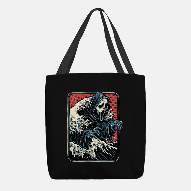 Ghost Wave-None-Basic Tote-Bag-glitchygorilla