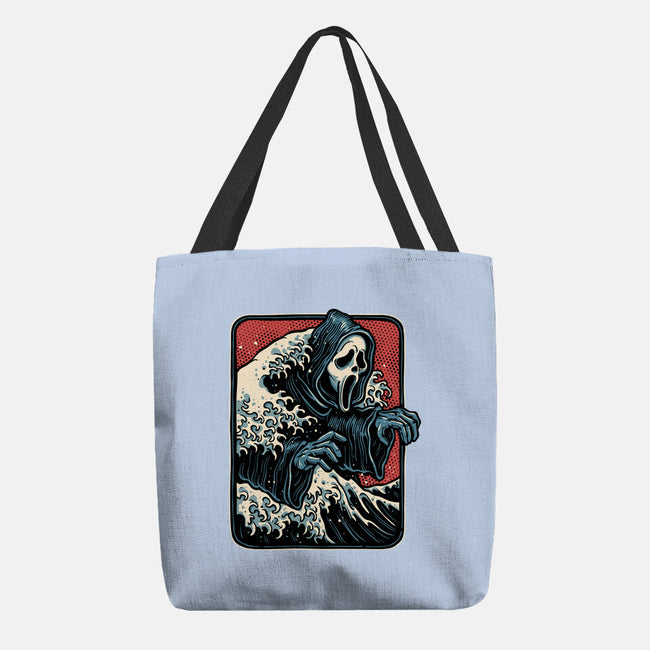 Ghost Wave-None-Basic Tote-Bag-glitchygorilla