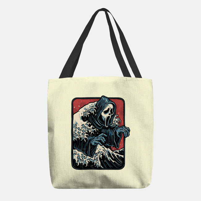 Ghost Wave-None-Basic Tote-Bag-glitchygorilla