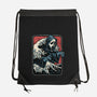 Ghost Wave-None-Drawstring-Bag-glitchygorilla