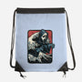 Ghost Wave-None-Drawstring-Bag-glitchygorilla