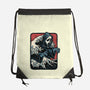Ghost Wave-None-Drawstring-Bag-glitchygorilla