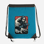 Ghost Wave-None-Drawstring-Bag-glitchygorilla