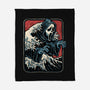 Ghost Wave-None-Fleece-Blanket-glitchygorilla