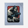 Ghost Wave-None-Fleece-Blanket-glitchygorilla