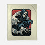 Ghost Wave-None-Fleece-Blanket-glitchygorilla