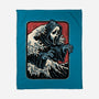Ghost Wave-None-Fleece-Blanket-glitchygorilla