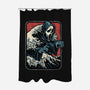 Ghost Wave-None-Polyester-Shower Curtain-glitchygorilla