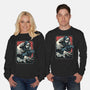 Ghost Wave-Unisex-Crew Neck-Sweatshirt-glitchygorilla