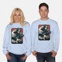 Ghost Wave-Unisex-Crew Neck-Sweatshirt-glitchygorilla