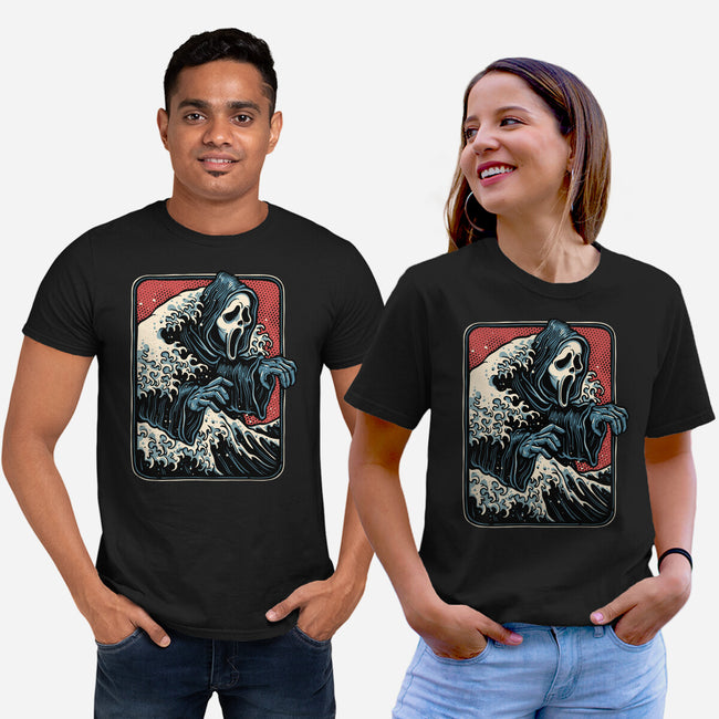 Ghost Wave-Unisex-Basic-Tee-glitchygorilla