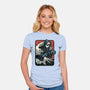 Ghost Wave-Womens-Fitted-Tee-glitchygorilla