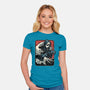 Ghost Wave-Womens-Fitted-Tee-glitchygorilla