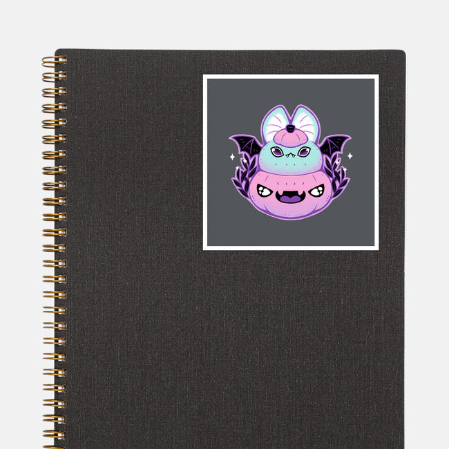 Halloween Pastel Goth Bat-None-Glossy-Sticker-xMorfina