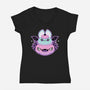 Halloween Pastel Goth Bat-Womens-V-Neck-Tee-xMorfina
