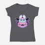 Halloween Pastel Goth Bat-Womens-V-Neck-Tee-xMorfina