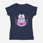 Halloween Pastel Goth Bat-Womens-V-Neck-Tee-xMorfina