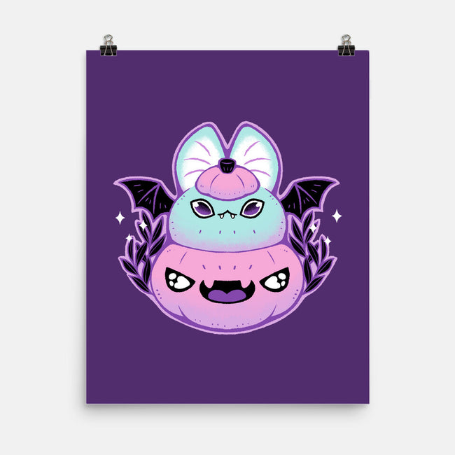 Halloween Pastel Goth Bat-None-Matte-Poster-xMorfina
