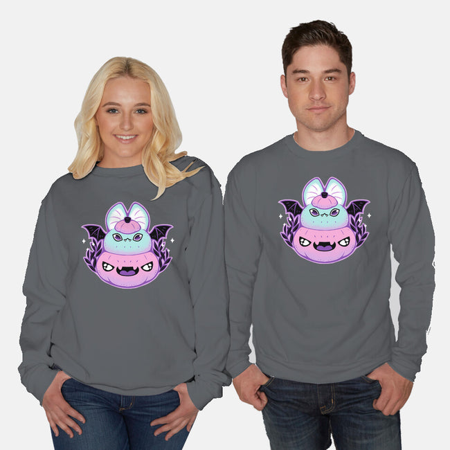 Halloween Pastel Goth Bat-Unisex-Crew Neck-Sweatshirt-xMorfina