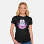 Halloween Pastel Goth Bat-Womens-Fitted-Tee-xMorfina