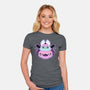 Halloween Pastel Goth Bat-Womens-Fitted-Tee-xMorfina