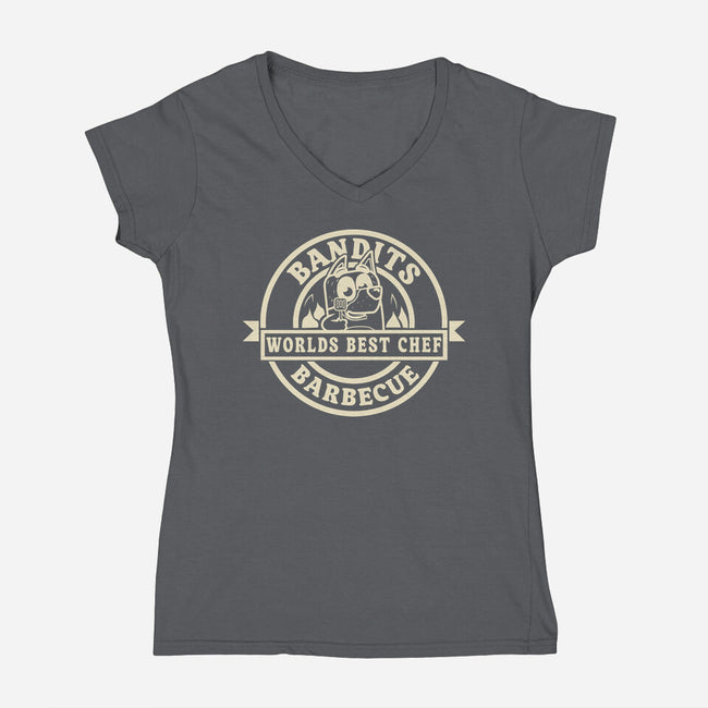 Worlds Best Chef-Womens-V-Neck-Tee-piercek26