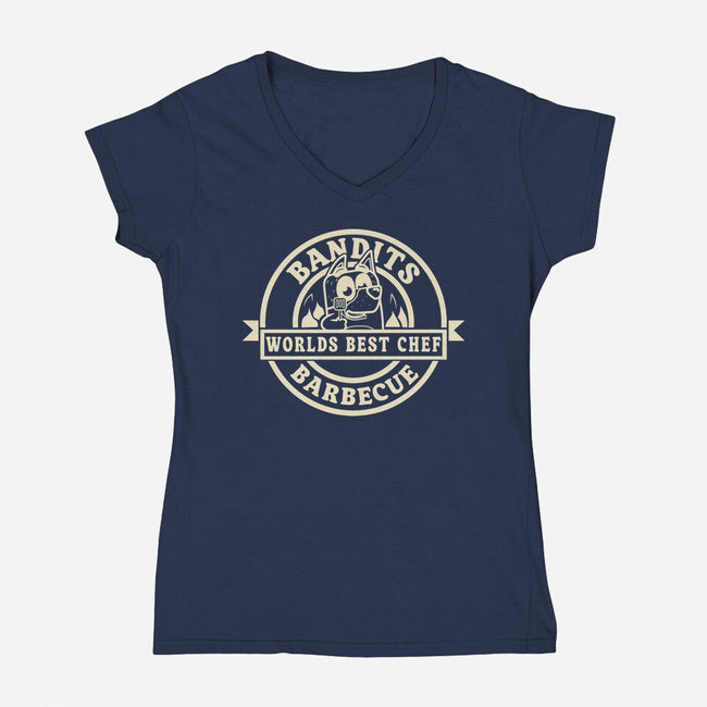 Worlds Best Chef-Womens-V-Neck-Tee-piercek26