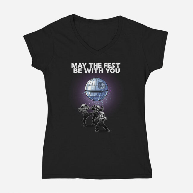 May The Fest Be With You-Womens-V-Neck-Tee-Lorets