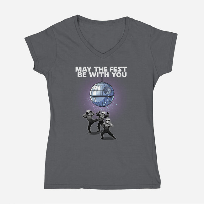 May The Fest Be With You-Womens-V-Neck-Tee-Lorets