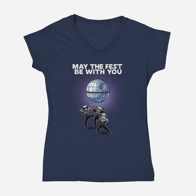 May The Fest Be With You-Womens-V-Neck-Tee-Lorets