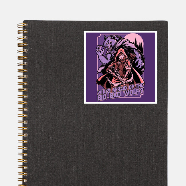 Redhood Wolf Hunter-None-Glossy-Sticker-Studio Mootant