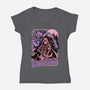 Redhood Wolf Hunter-Womens-V-Neck-Tee-Studio Mootant