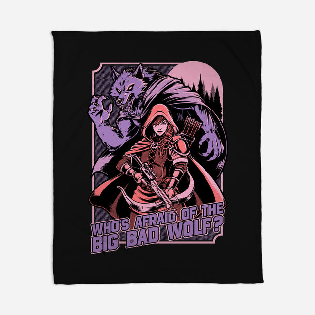 Redhood Wolf Hunter-None-Fleece-Blanket-Studio Mootant
