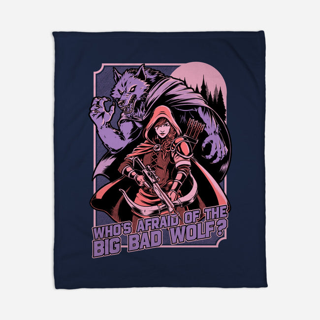 Redhood Wolf Hunter-None-Fleece-Blanket-Studio Mootant