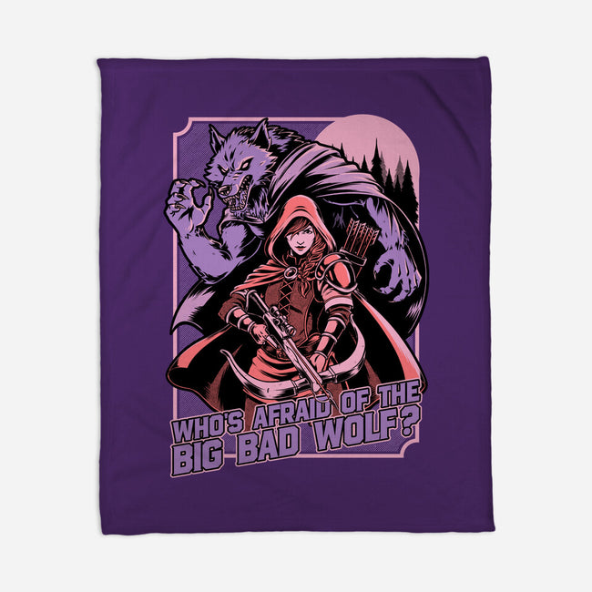 Redhood Wolf Hunter-None-Fleece-Blanket-Studio Mootant