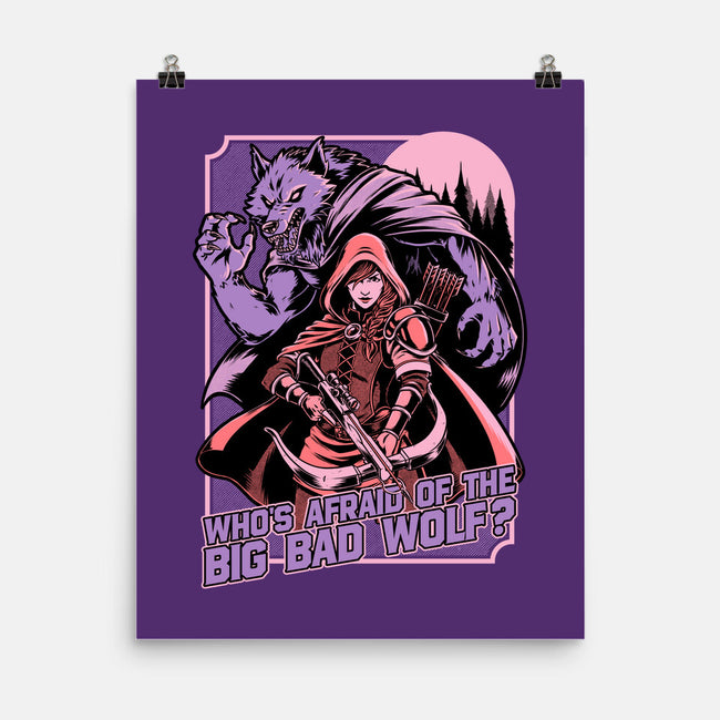 Redhood Wolf Hunter-None-Matte-Poster-Studio Mootant
