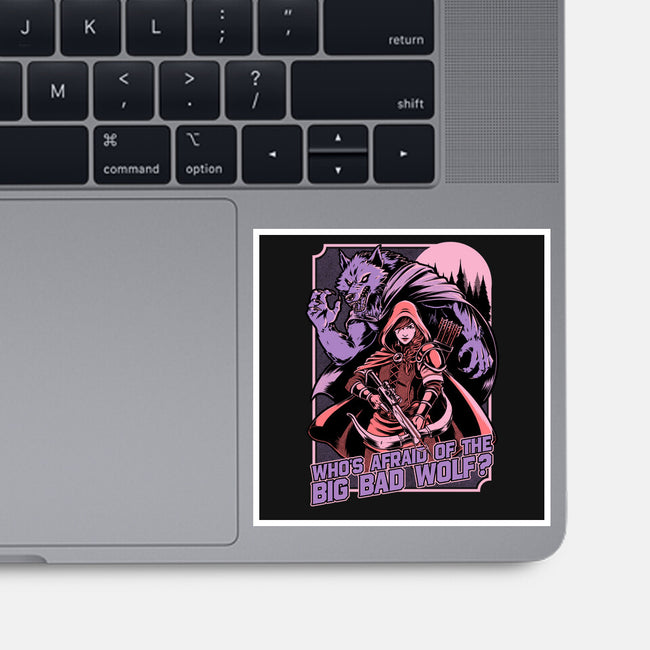 Redhood Wolf Hunter-None-Glossy-Sticker-Studio Mootant