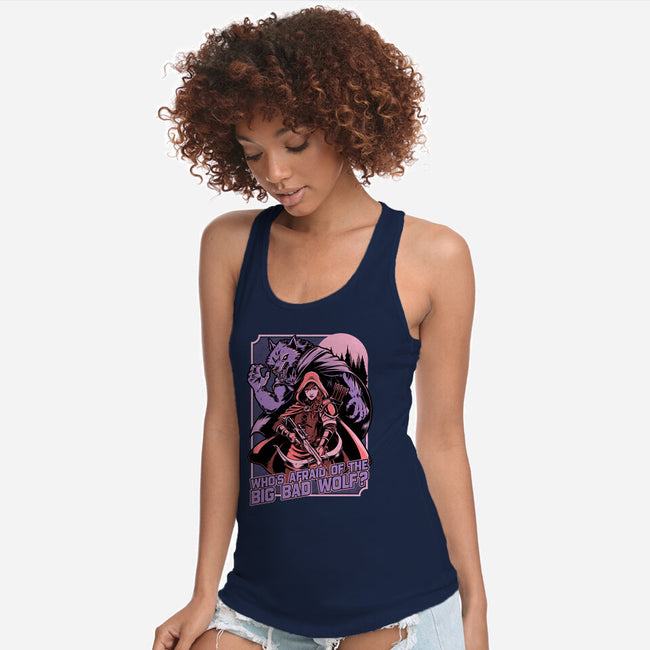 Redhood Wolf Hunter-Womens-Racerback-Tank-Studio Mootant