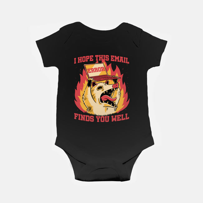 Possum Work Email-Baby-Basic-Onesie-Studio Mootant