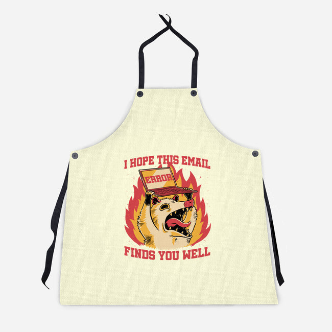 Possum Work Email-Unisex-Kitchen-Apron-Studio Mootant