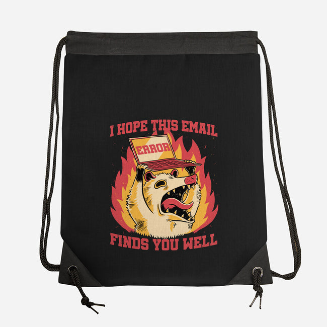 Possum Work Email-None-Drawstring-Bag-Studio Mootant
