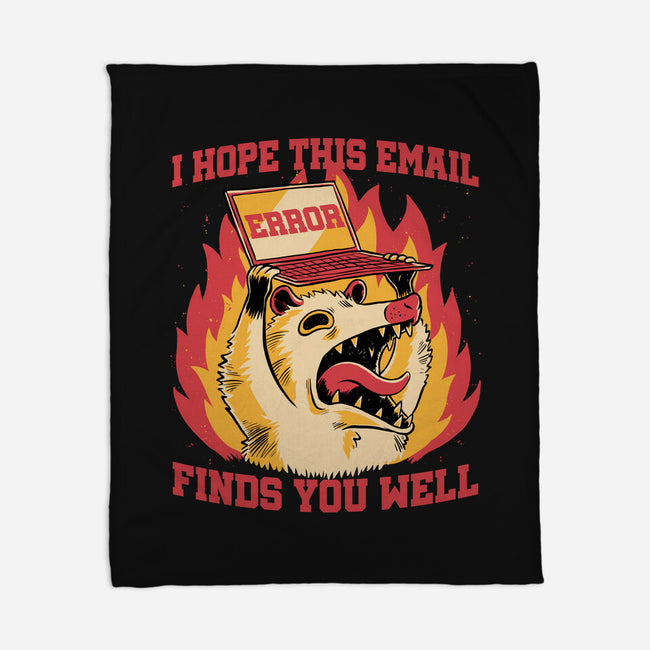 Possum Work Email-None-Fleece-Blanket-Studio Mootant