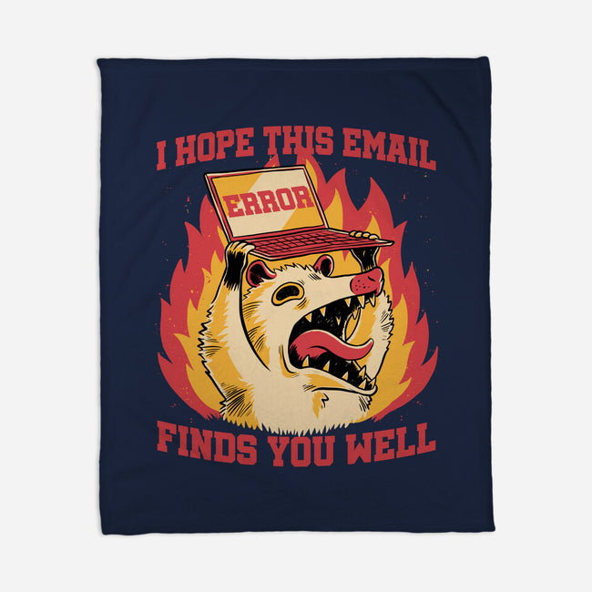 Possum Work Email-None-Fleece-Blanket-Studio Mootant